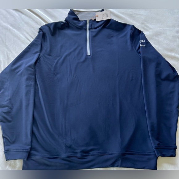 Peter Millar Other - NWT Peter Millar Crown Sport 1/4 Zip Golf Pullover Large Navy Blue Long Sleeve